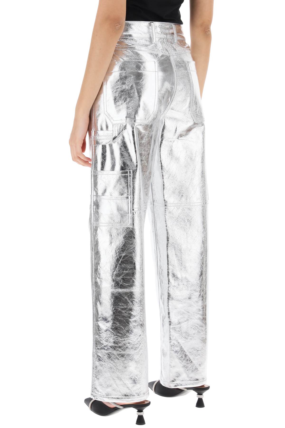 sterling pants in laminated leather