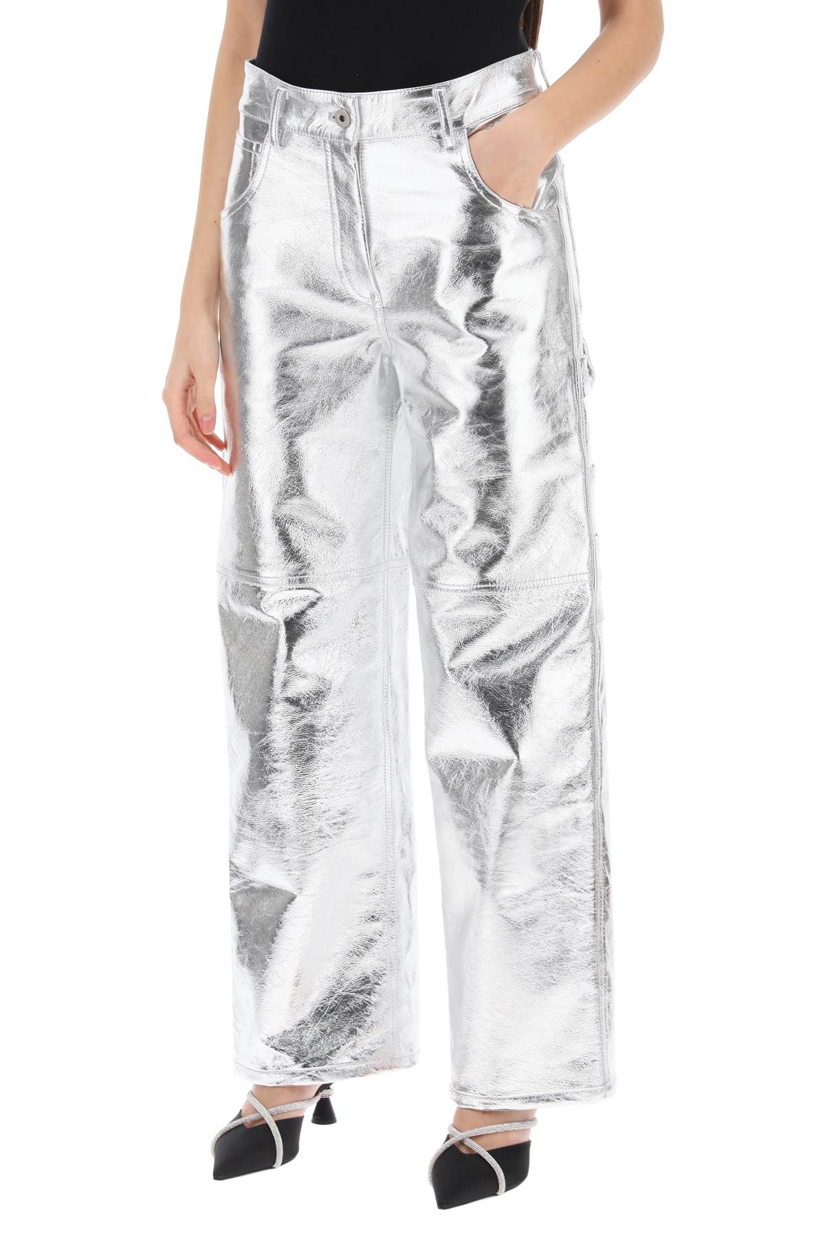 sterling pants in laminated leather