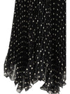 polka-dot silk skirt