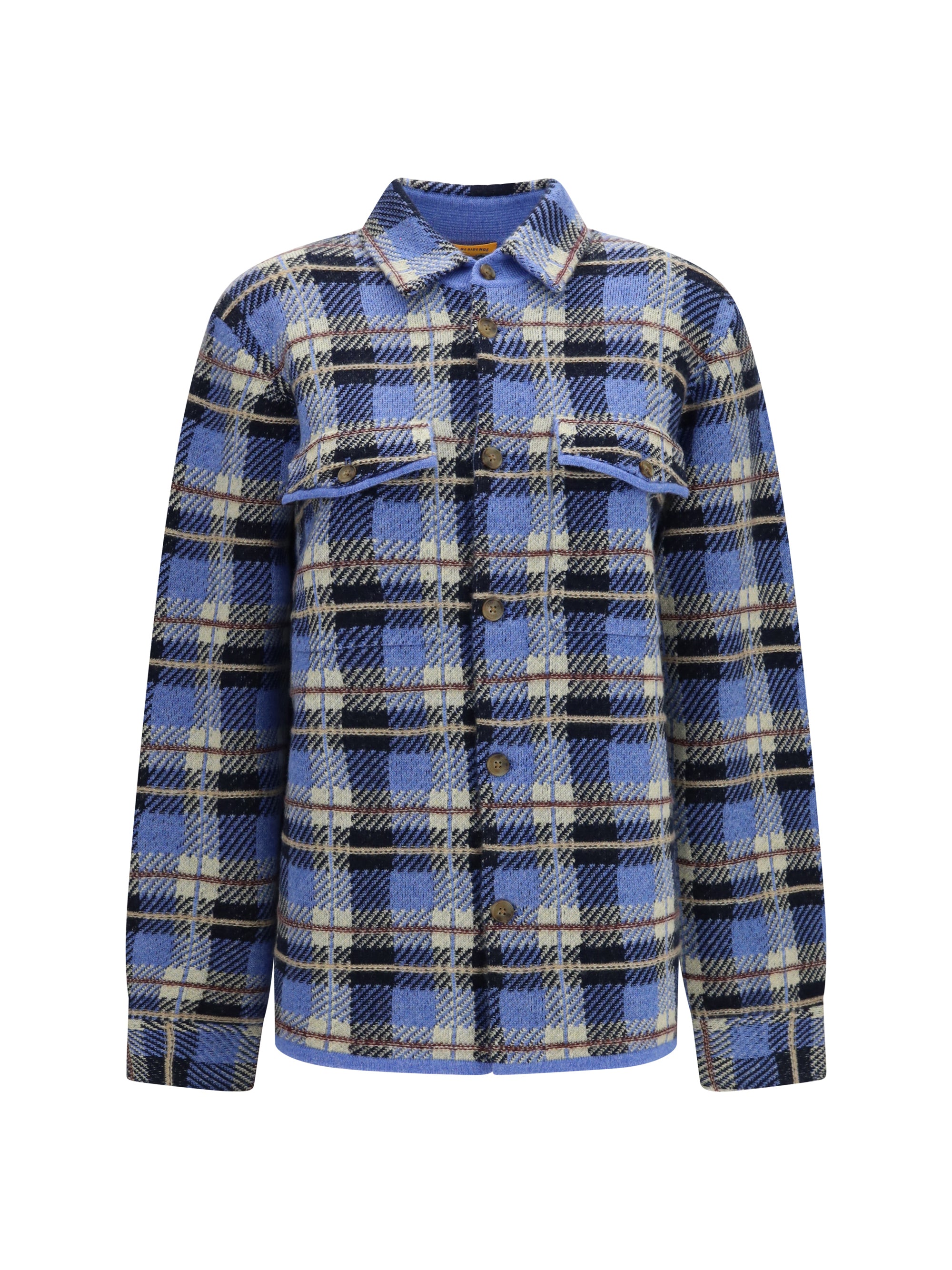 checked cashmere shirt