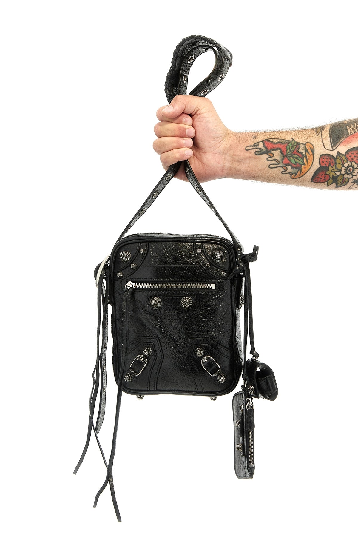 arena lambskin le cagole men shoulder strap