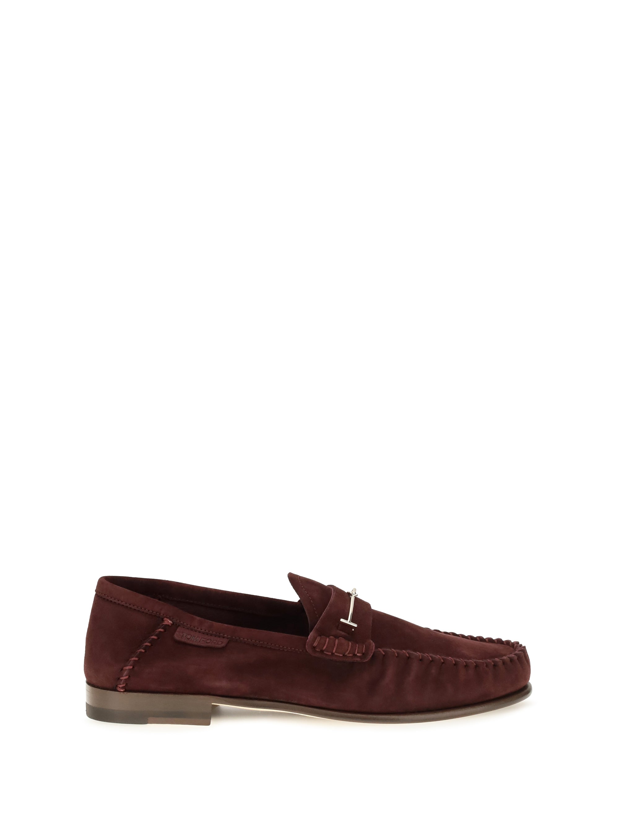 suede leather t-strap loafers