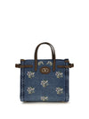 small antibes handbag in embroidered denim
