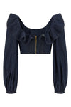 aster cotton denim top