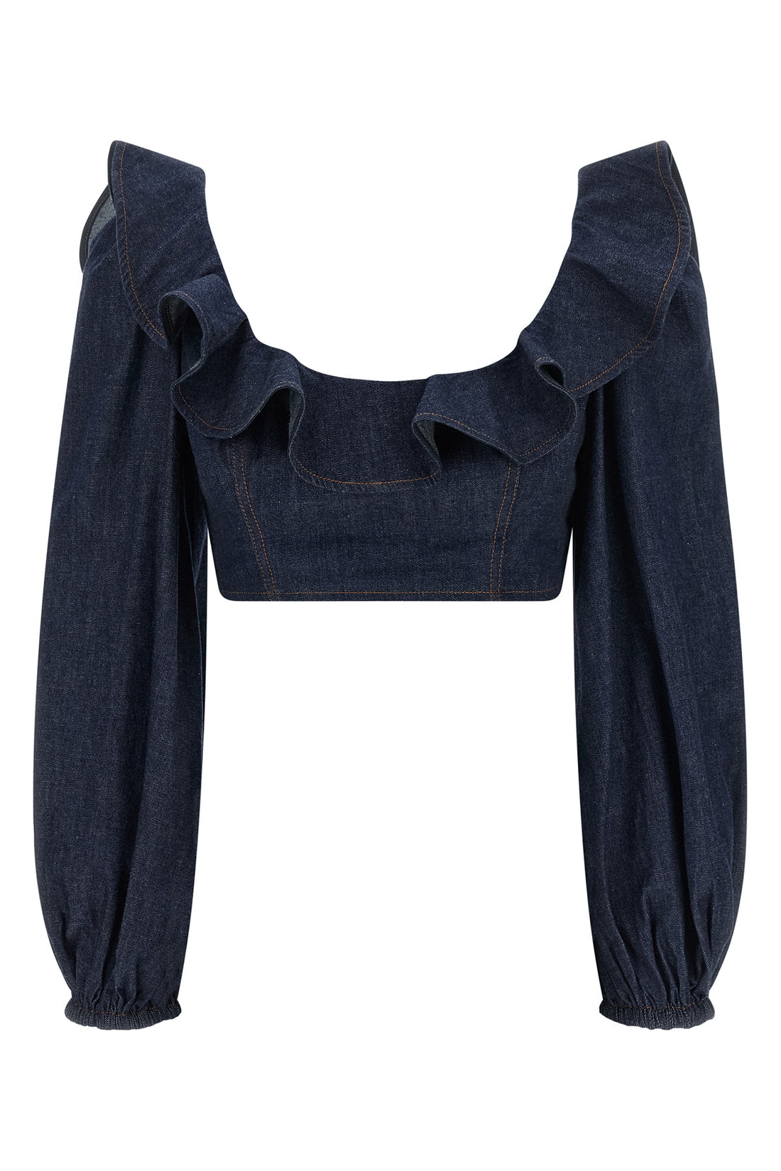 ZIMMERMANN 0 aster cotton denim top