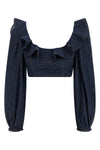 aster cotton denim top