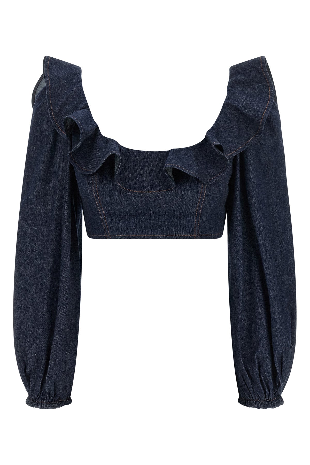 aster cotton denim top