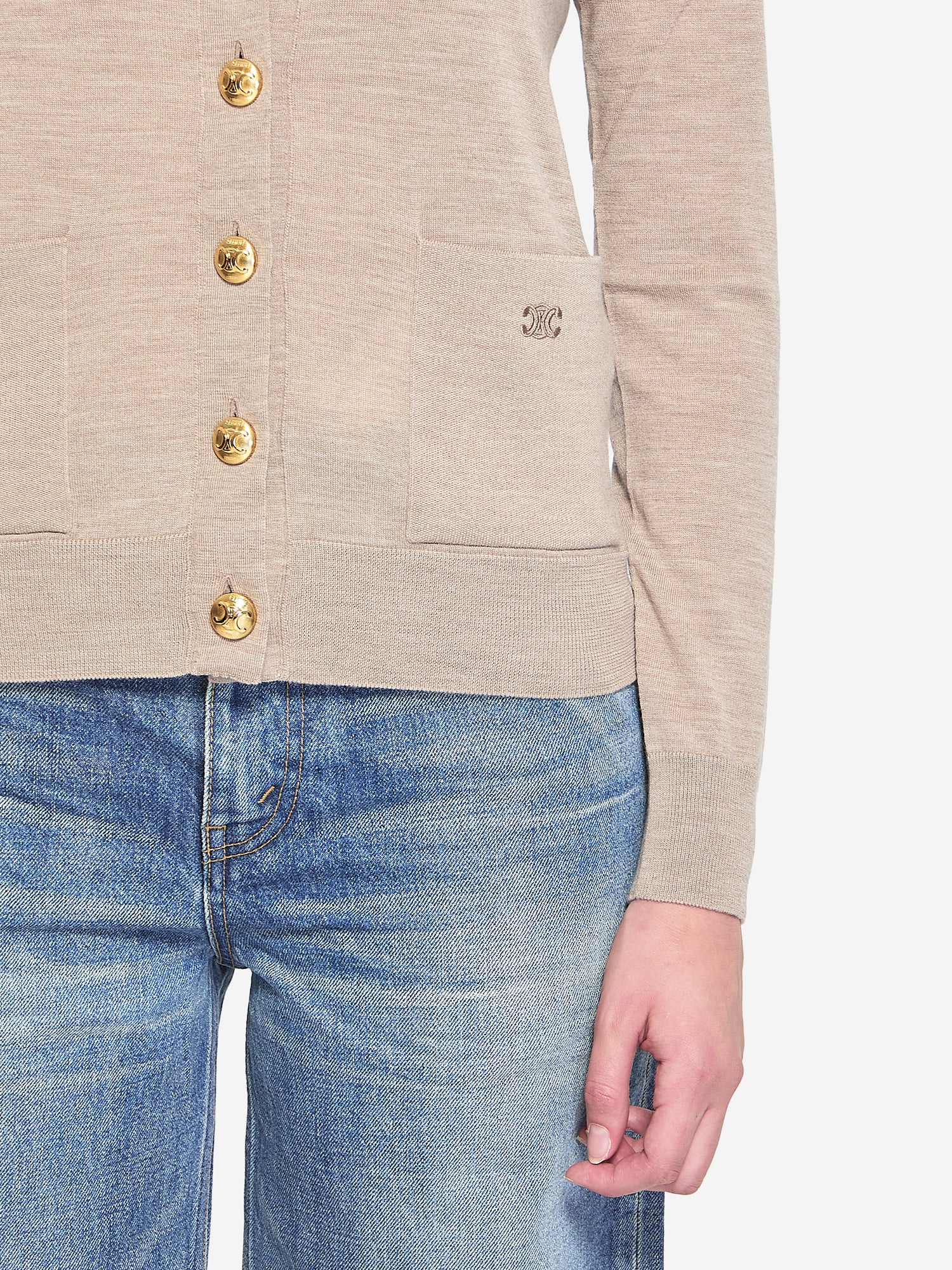 CELINE XS triomphe cardigan