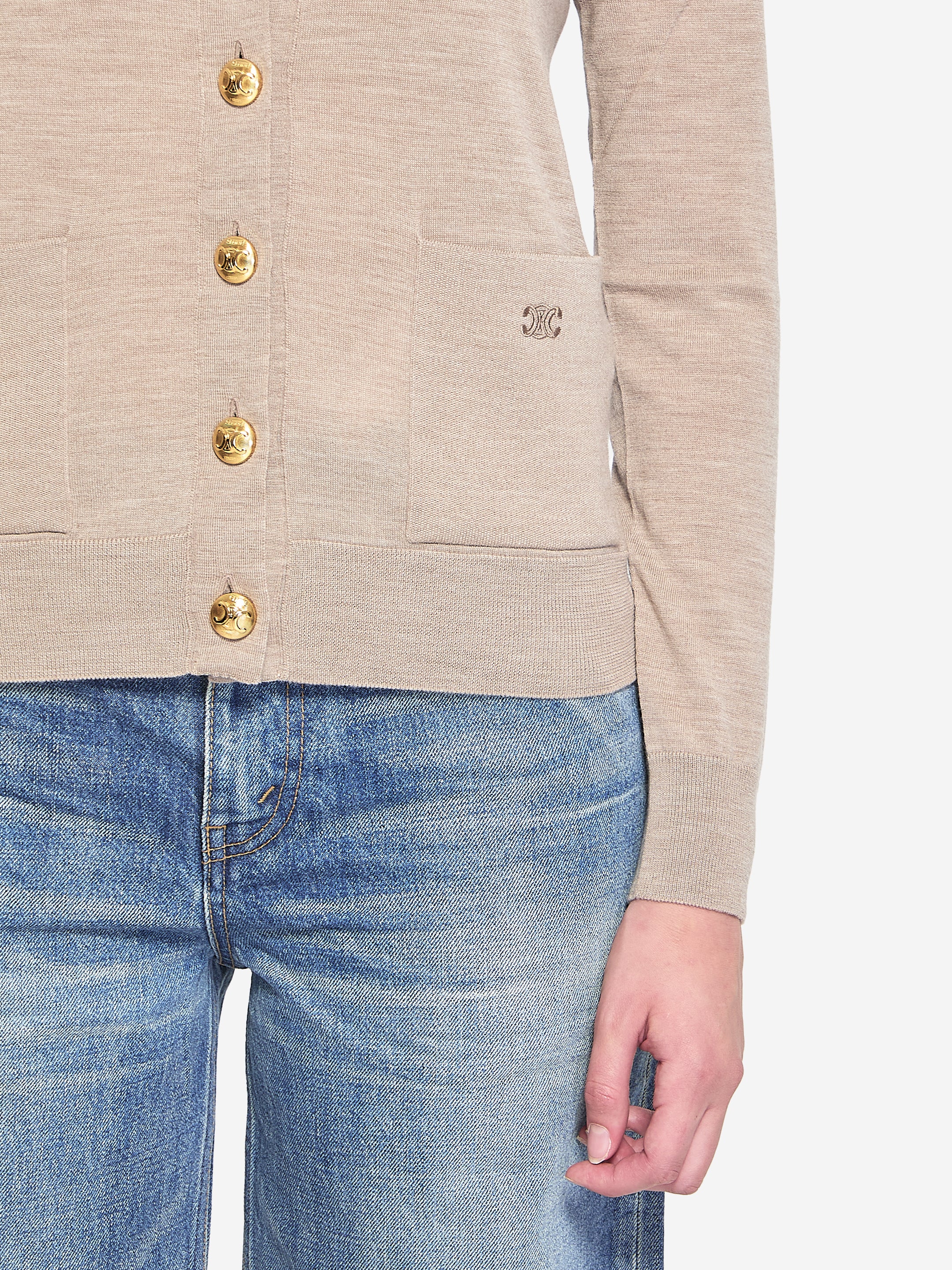 CELINE XS triomphe cardigan