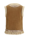 suede and fur vest