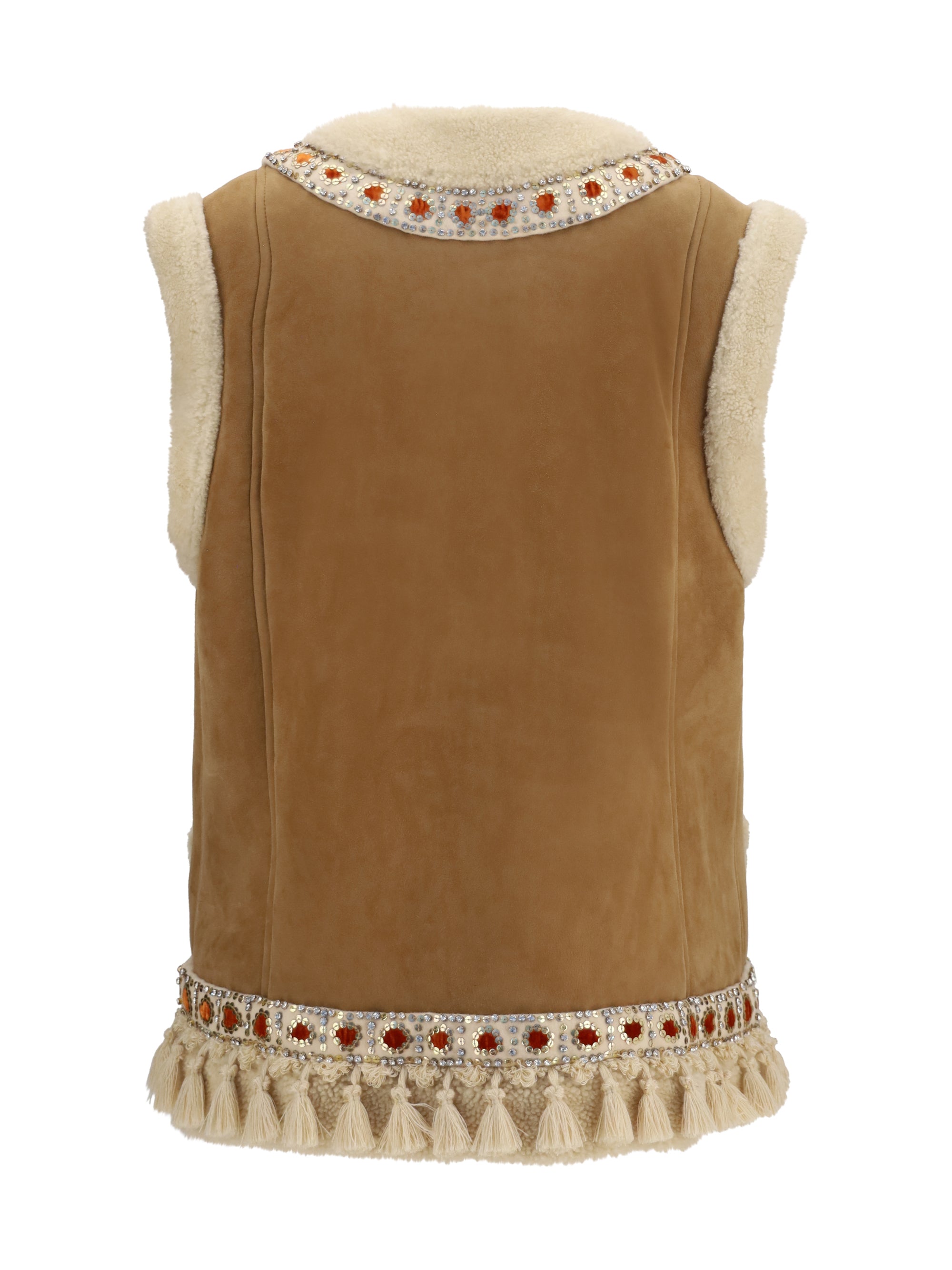 suede and fur vest