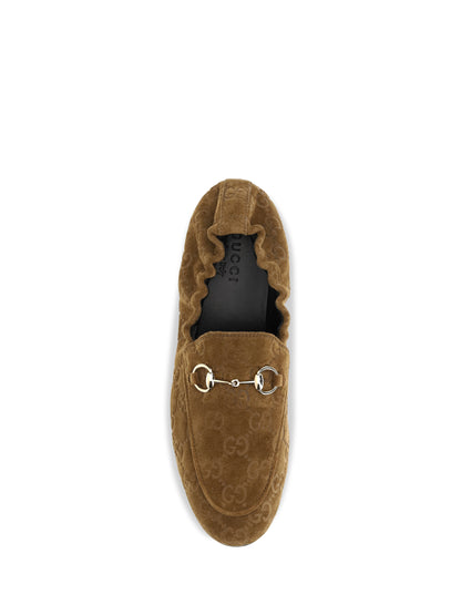 GUCCI 36 gg suede loafers 