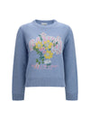 flowers wool sweater