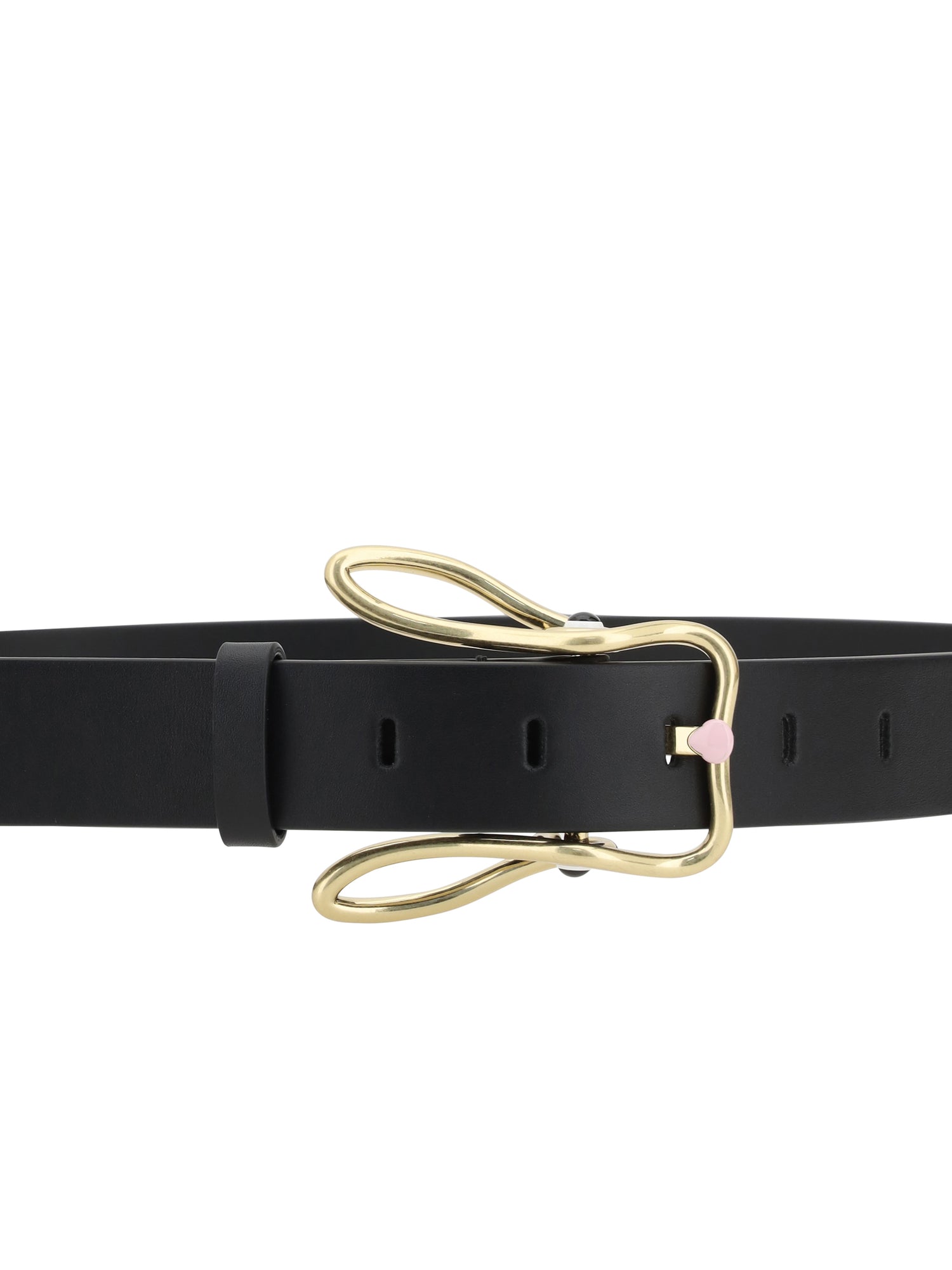 belt with a sculptural buckle