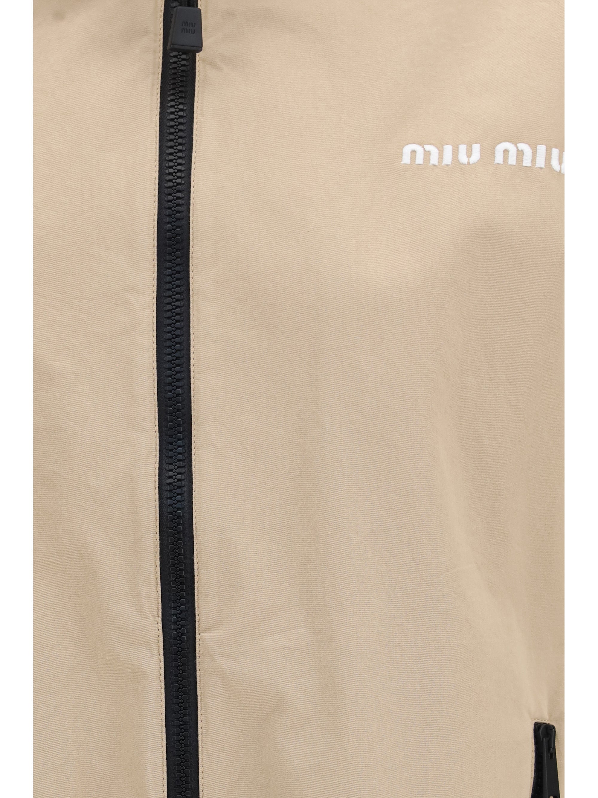 gabardine jacket with zip