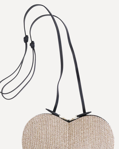 le coeur paper straw shoulder bag