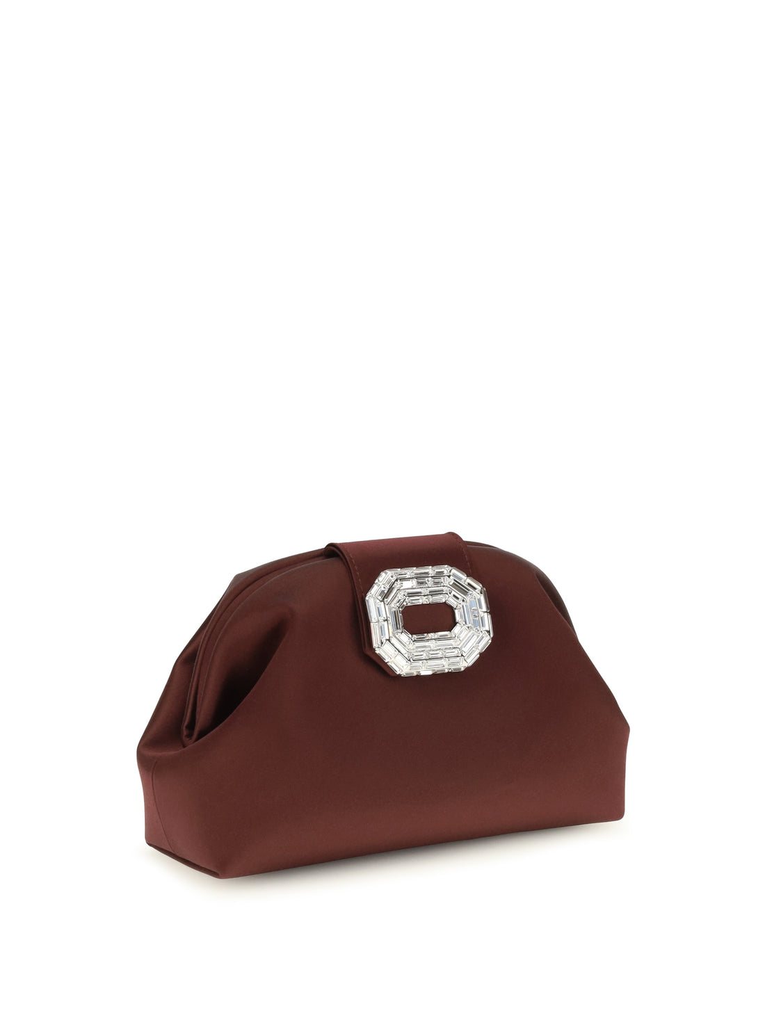 AMINA MUADDI OS camelia satin clutch
