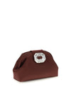 camelia satin clutch