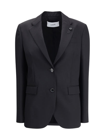 LARDINI 42 single-breasted wool drill jacket