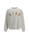 sweatshirt crewneck in cotton with contrasting logo