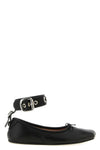 bardot leather ballet flats