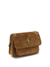 medium niki suede shoulder bag
