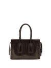 babe city tote leather handbag