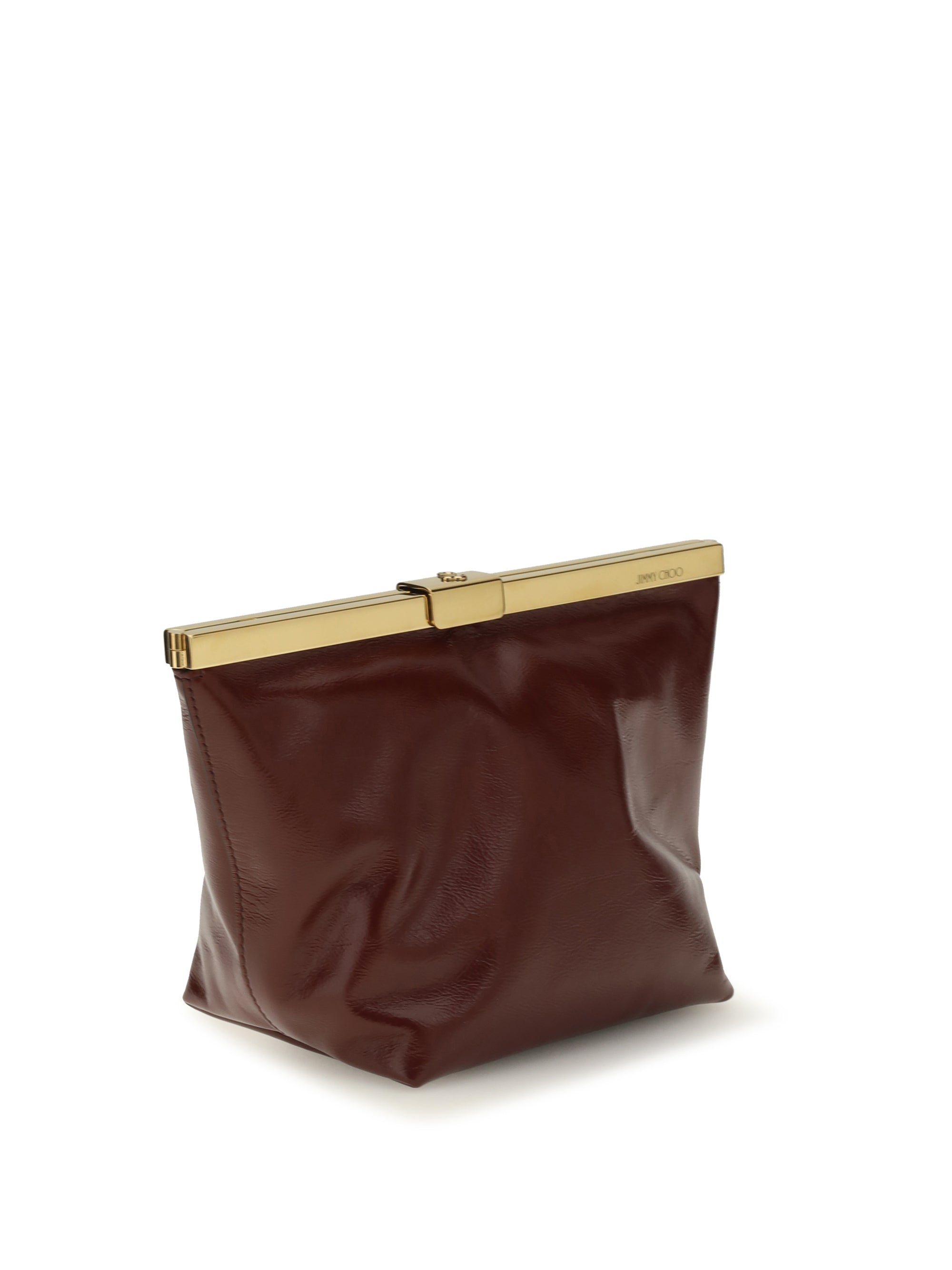 ganache leather biker clutch
