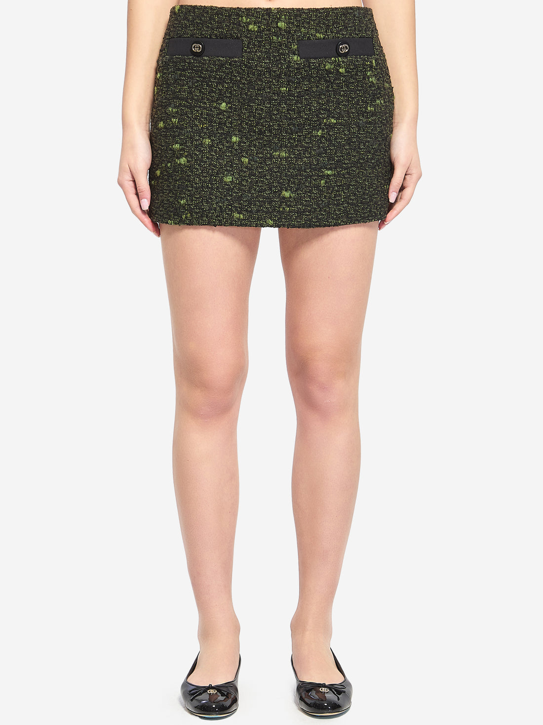 GUCCI 40 bouclé wool skirt