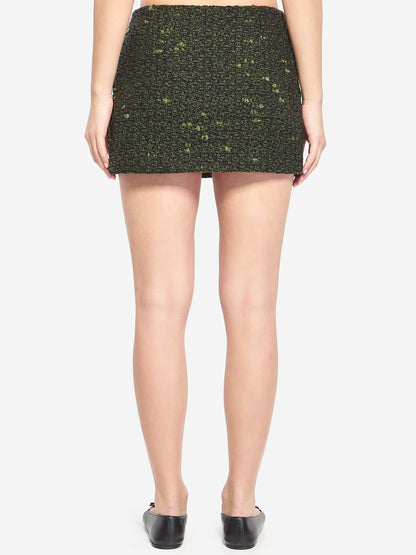 GUCCI 40 bouclé wool skirt