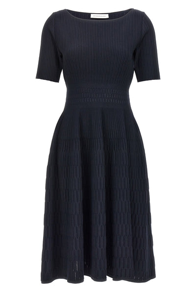 hela dress in stretch textured fabric
