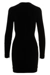 stretch twillincrespate minidress