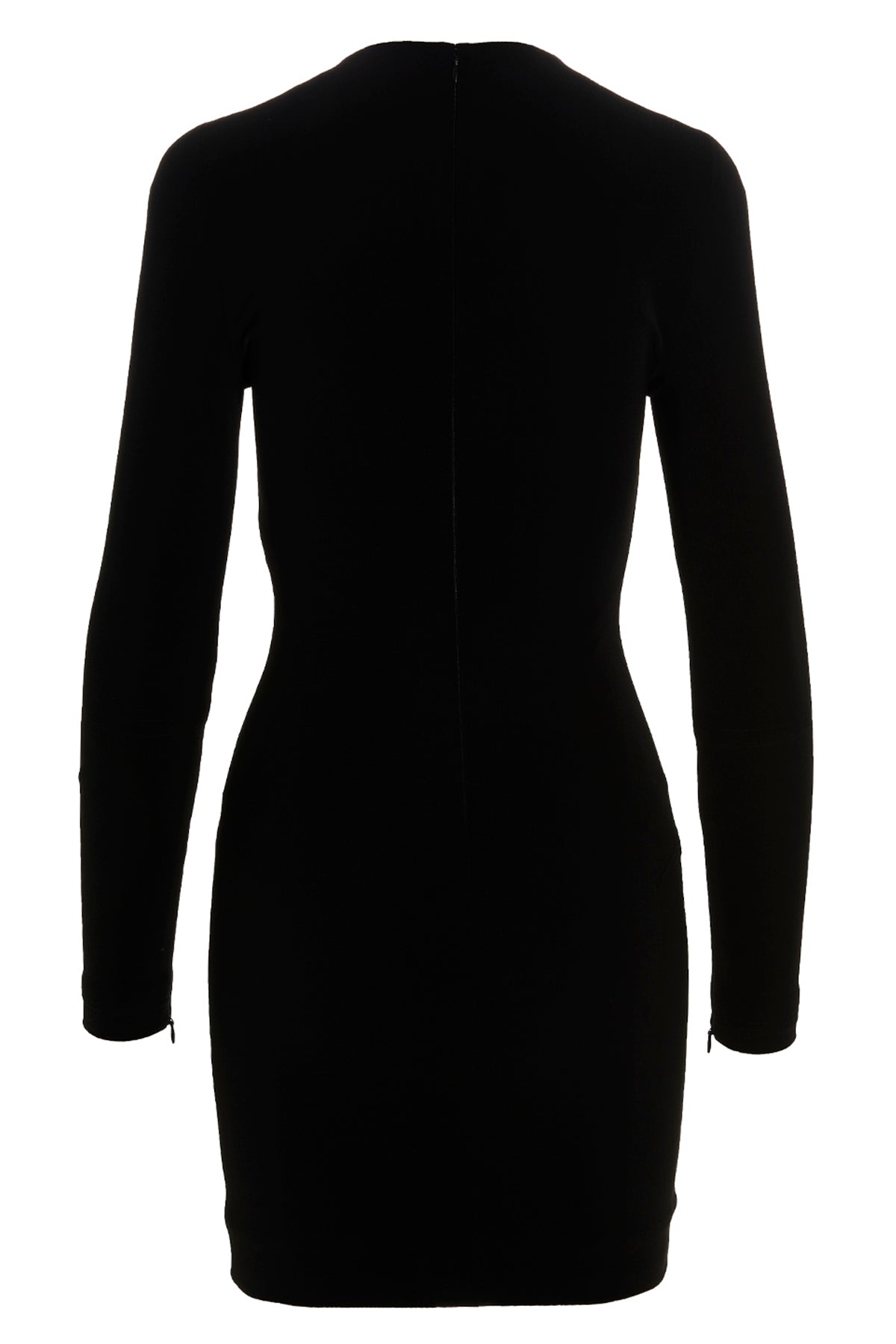 stretch twillincrespate minidress