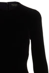 stretch twillincrespate minidress