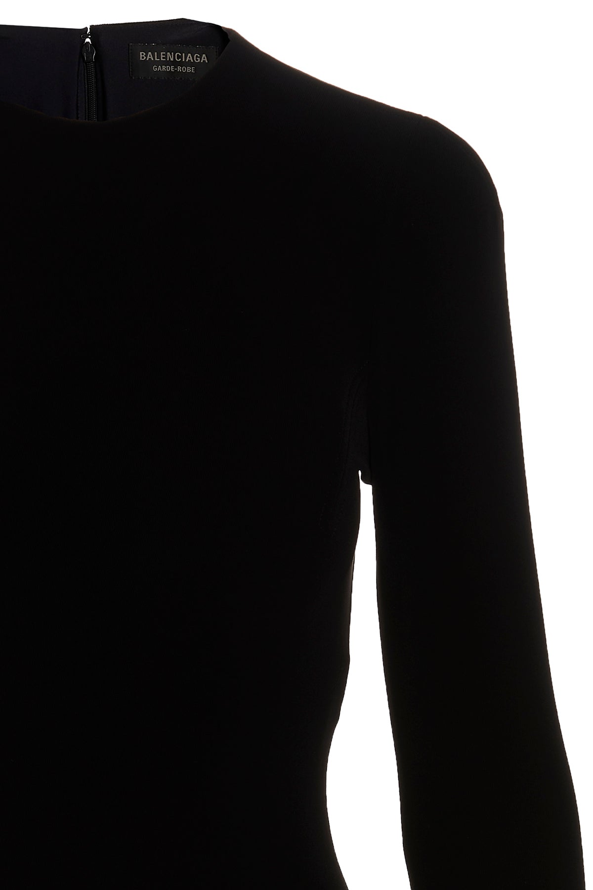 stretch twillincrespate minidress