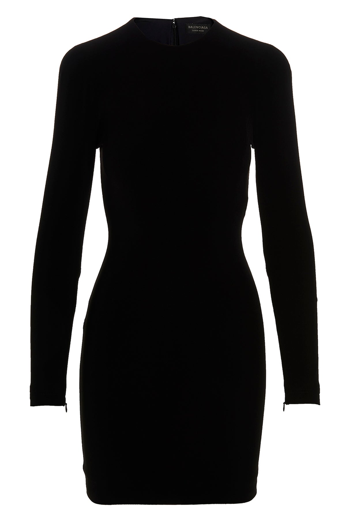 stretch twillincrespate minidress