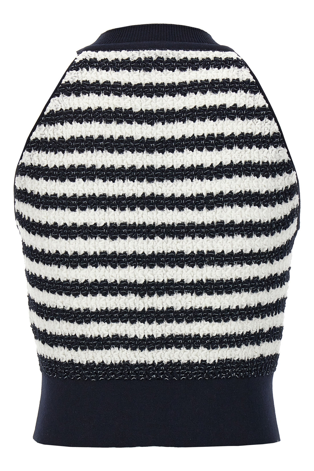 ANTONINO VALENTI 38 laura owens sleeveless top in striped wrinkle fabric