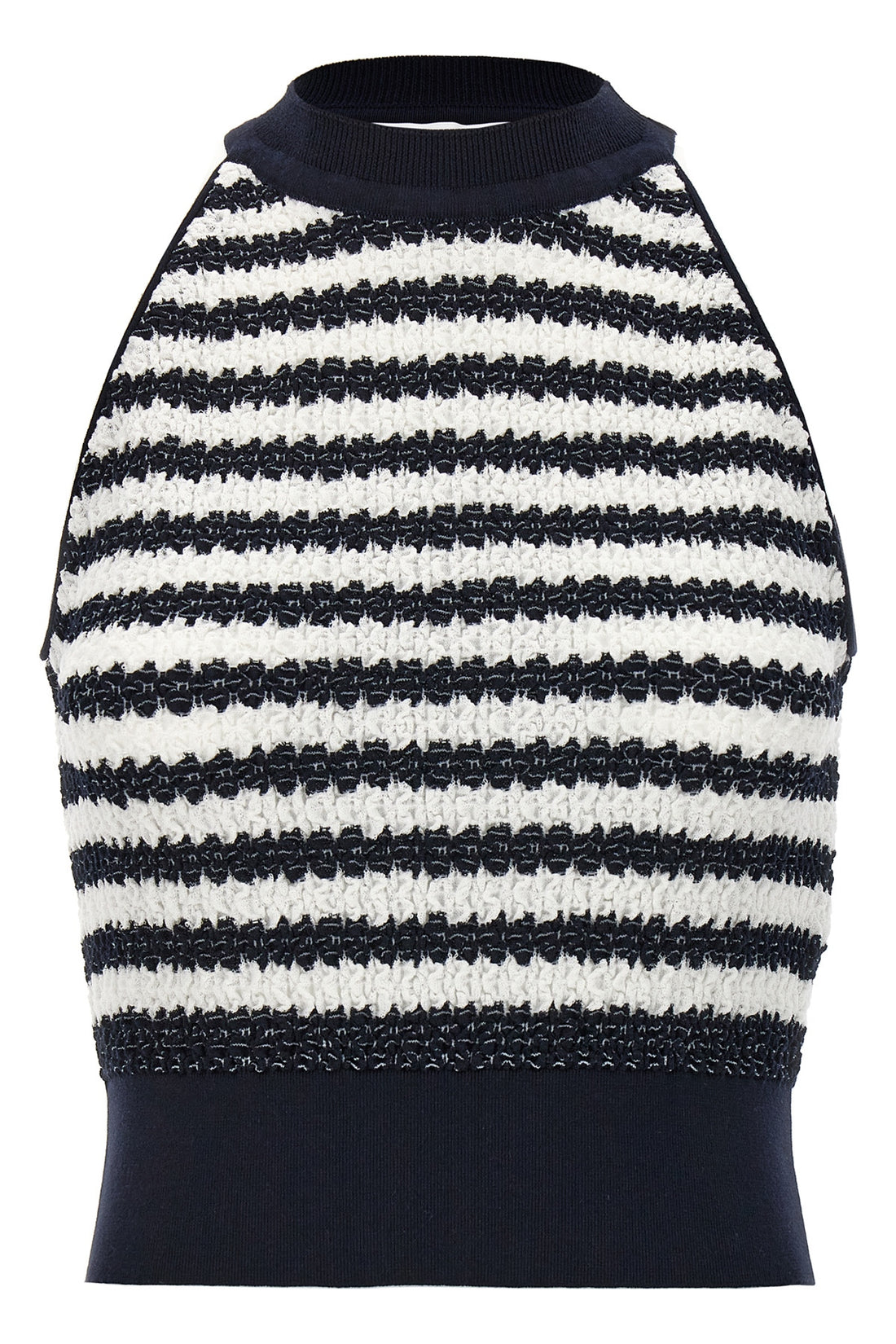 ANTONINO VALENTI 38 laura owens sleeveless top in striped wrinkle fabric