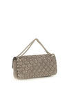 medium rockstud spike suede shoulder bag