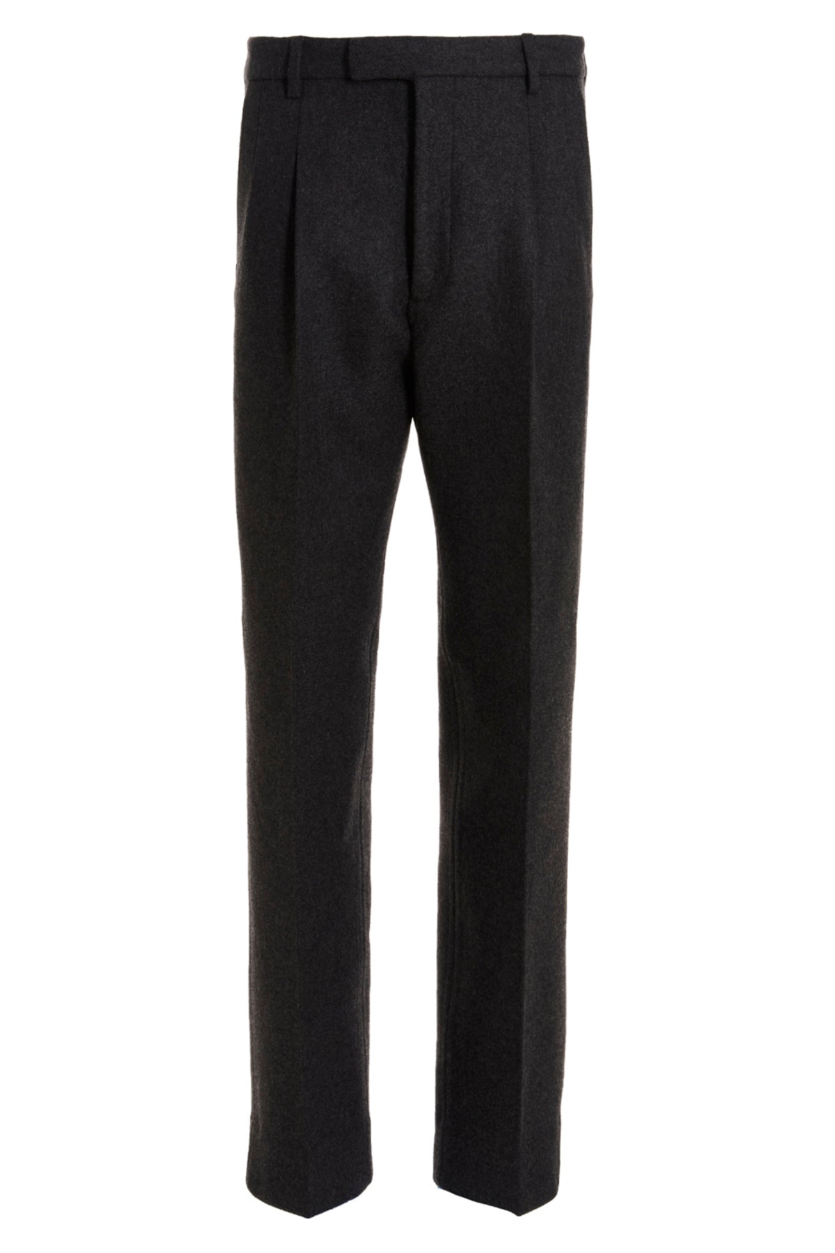 dark gray cashmere and wool pants
