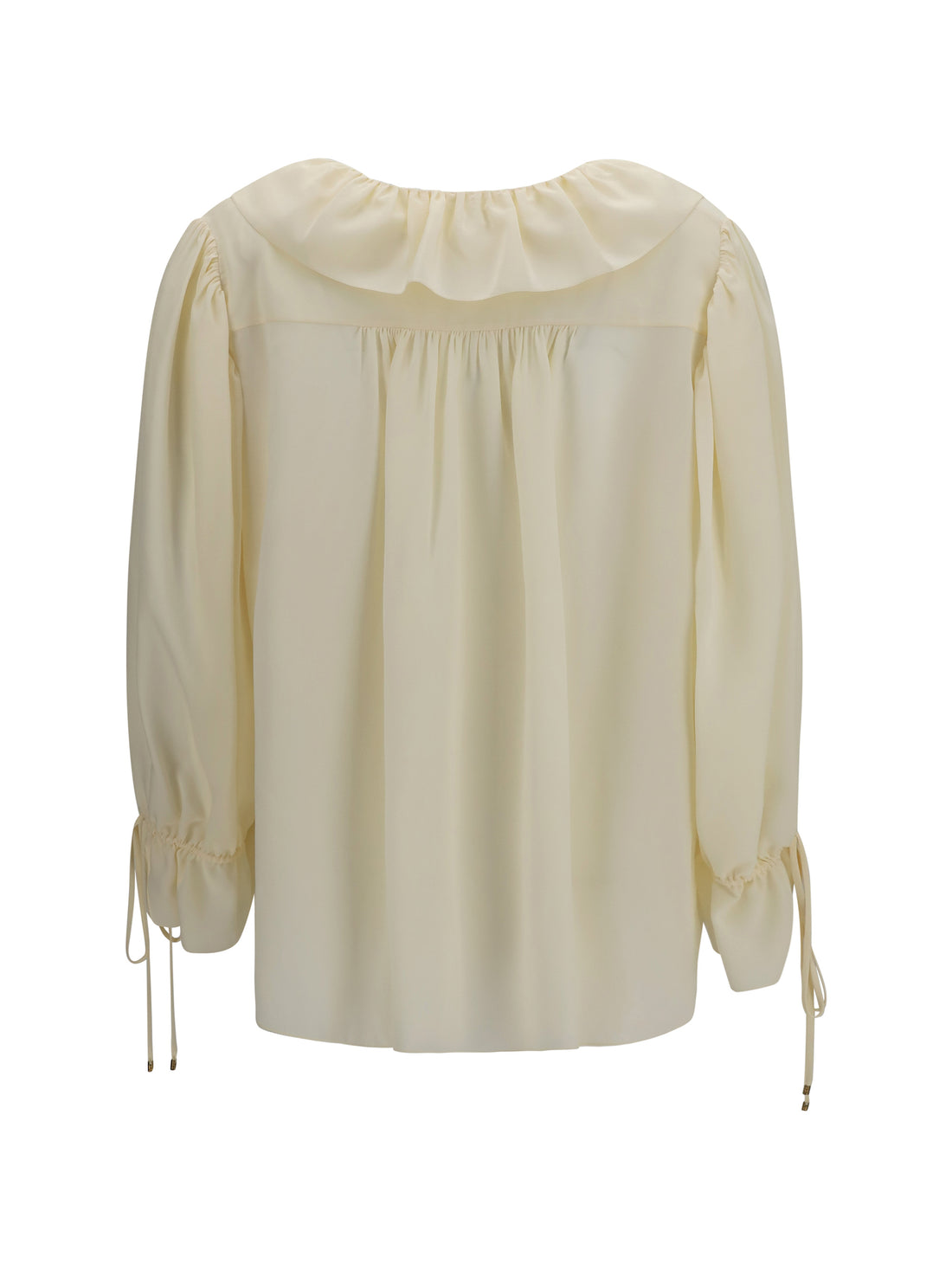 CHLOÉ 38 ruffled v-neck shirt