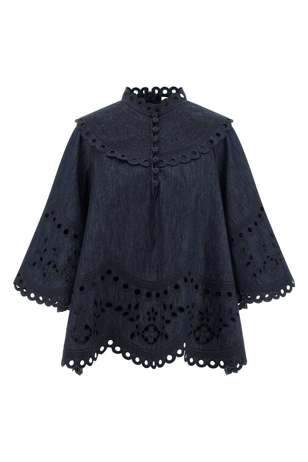 mahon cotton denim blouse