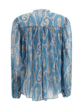 ETRO 40 pleated shirt with band collar