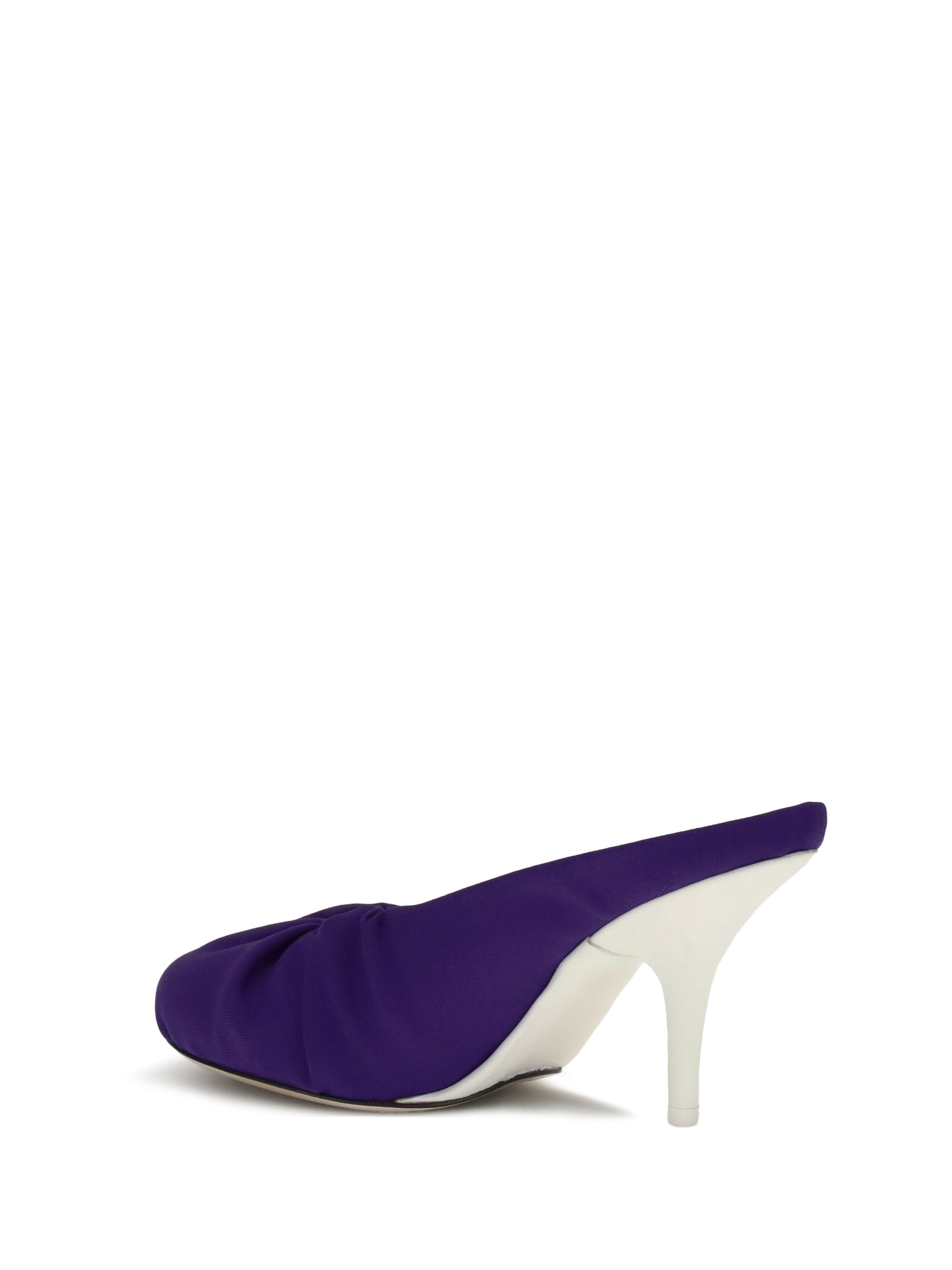 DRIES VAN NOTEN 37 satin heeled mules