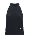sleeveless wool crewneck top