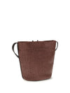 small sartorial bucket bag in raffia