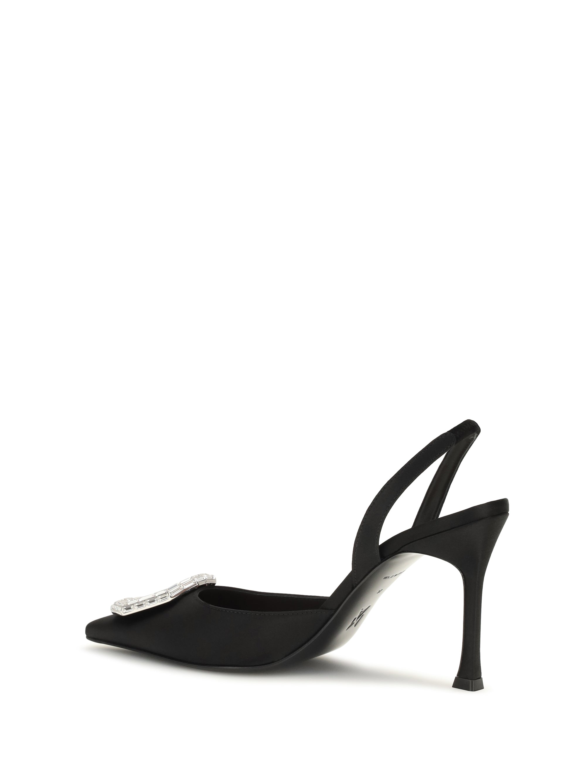 camelia satin slingback pumps