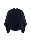draped mid-length sweatshirt