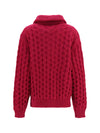 aran wool zip cardigan
