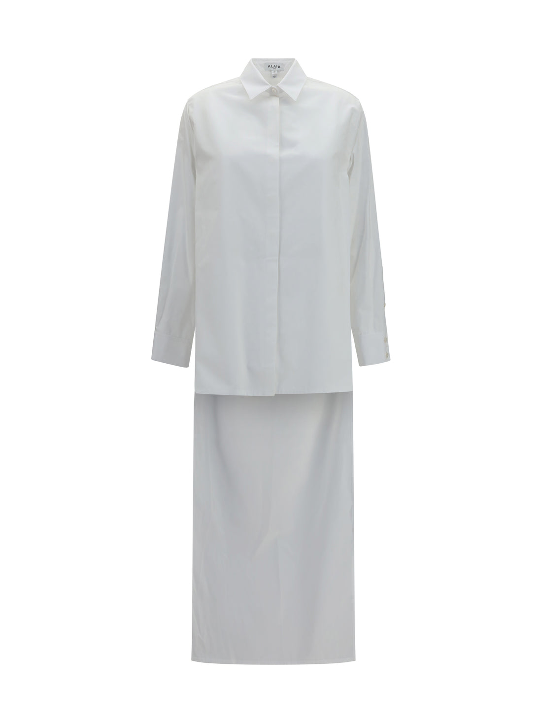 ALAIA 34 asymmetric cotton poplin shirt